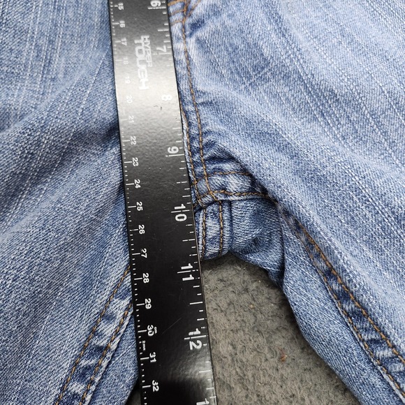 Jeans Womens 33x31 Blue Light Wash Mid Rise Bootcut Denim Casual Pants - Picture 4 of 7